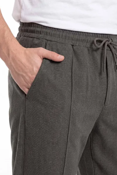 Haki Çimalı Belden Bağlamalı Erkek Pantolon 465455