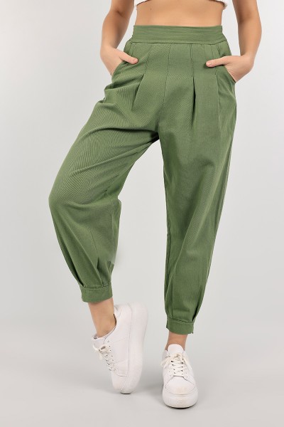 haki-dropeli-paca-fermuarli-gabardin-bayan-pantolon-103225