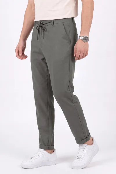 Haki Duble Paça Double Kumaş Pantolon 472199