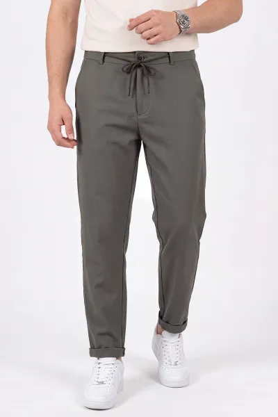 Haki Duble Paça Double Kumaş Pantolon 472199