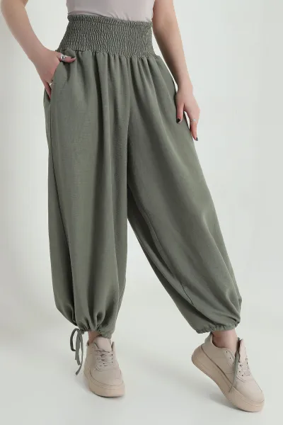 haki-gipeli-muslin-keten-kadin-pantolon-455139