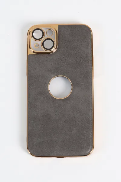 Haki iPhone 14 Plus Uyumlu Delux Serisi Kamera Korumalı Deri Desenli Premium Telefon Kılıfı 348603