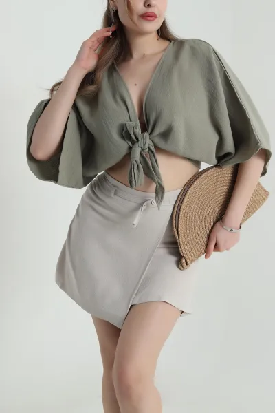 haki-muslin-keten-kadin-kimono-bluz-457341
