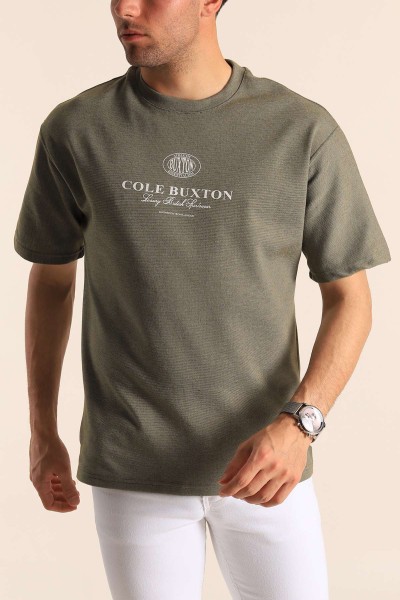 haki-oversize-cole-buxton-yazili-erkek-tisort-181788