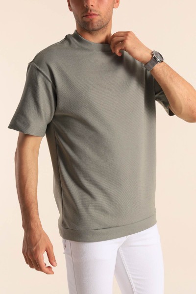 Haki Oversize Erkek Tişört 181808