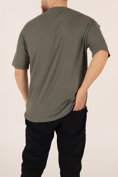 Haki Oversize Triko Erkek Tişört 163416