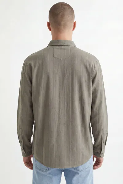 Haki Oversize Yeni Sezon Erkek Gömlek 448974