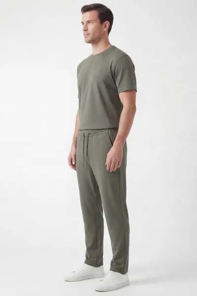 Haki Oysho Kumaş Oversize Erkek İkili Takım 443309