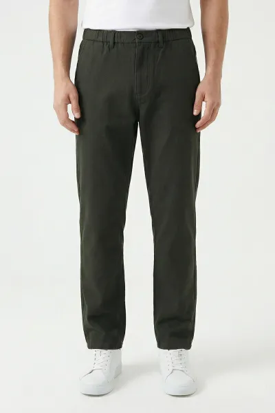 Haki Regular Fit Bel Lastikli Erkek Pantolon 421712