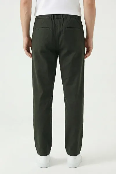 Haki Regular Fit Bel Lastikli Erkek Pantolon 421712
