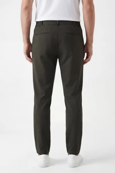 Haki Regular Fit Beli Lastikli Erkek Pantolon 430619