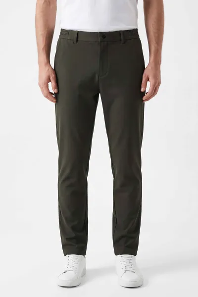 Haki Regular Fit Beli Lastikli Erkek Pantolon 430619