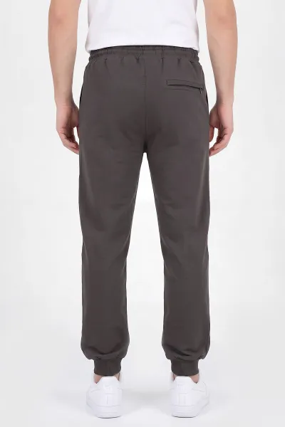 Haki Regular Fit Şerit Detaylı Paça Lastikli Erkek Eşofman Altı 402372