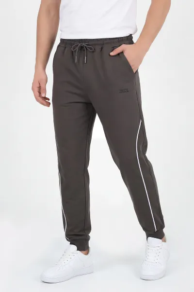 haki-regular-fit-serit-detayli-paca-lastikli-erkek-esofman-alti-402372