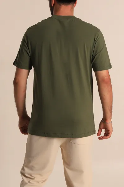 Haki Relaxed Fit Basic Erkek Tişört 279892