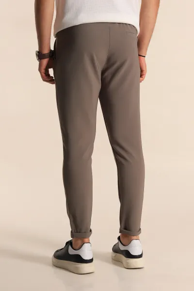 Haki Relaxed Fit Bel Bağlamalı Duble Paça Erkek Jogger Pantolon 266087
