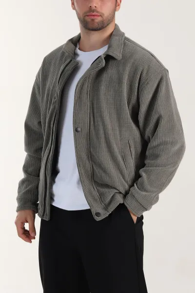 haki-relaxed-fit-fitilli-dokulu-ici-astarli-erkek-mont-409642