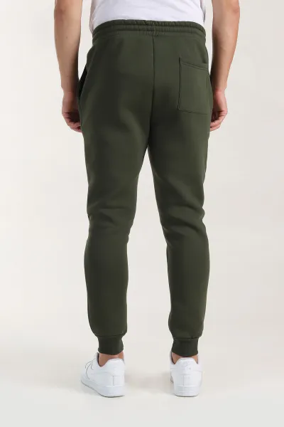 Haki Relaxed Fit Üç İp Şardonlu Manşetli Paça Erkek Eşofman Altı 413478