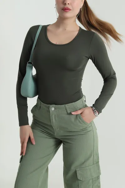 Haki Scuba Kadın Zıbın Bluz 484374