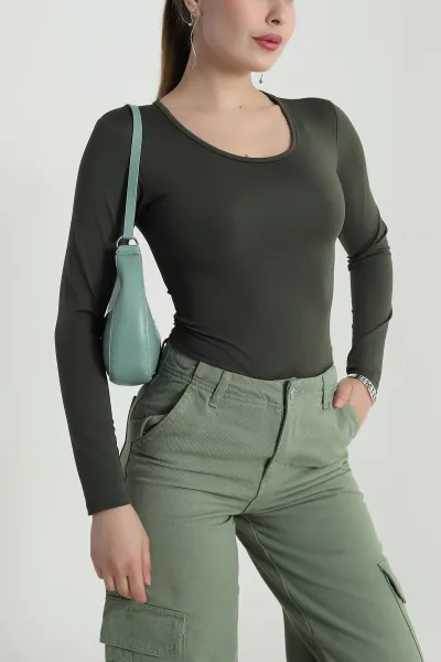Haki Scuba Kadın Zıbın Bluz 484374