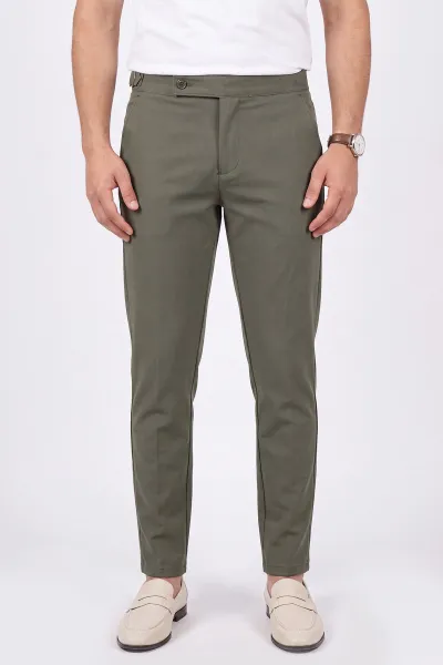 Haki Slim Fit Erkek Kumaş Pantolon 472220