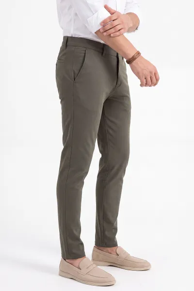 Haki Slim Fit Erkek Kumaş Pantolon 472241
