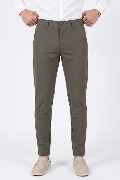 Haki Slim Fit Erkek Kumaş Pantolon 472241