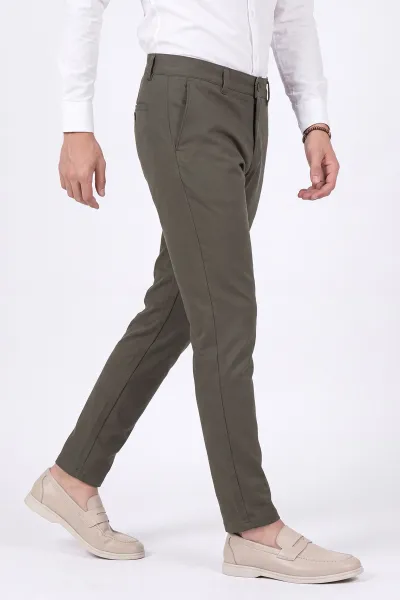 Haki Slim Fit Erkek Kumaş Pantolon 472241