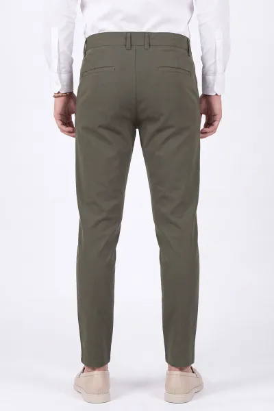 Haki Slim Fit Erkek Kumaş Pantolon 472241