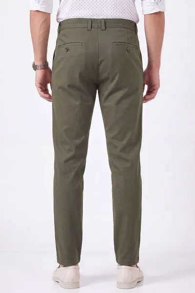 Haki Slim Fit Petek Armürlü Erkek Pantolon 472204
