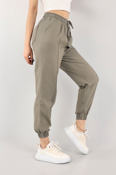 Haki Yazlık Gabardin Bayan Pantolon 110974
