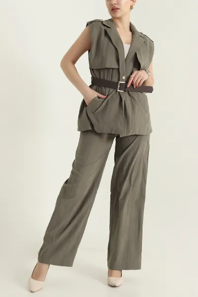 haki-yelek-pantolon-modal-kadin-ikili-takim-436822