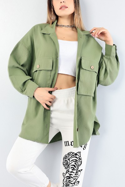 Haki Yeni Sezon Bayan Gabardin Tasarım 76050