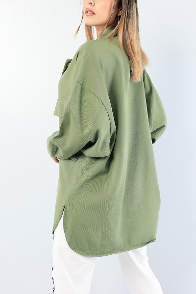 Haki Yeni Sezon Bayan Gabardin Tasarım 76050
