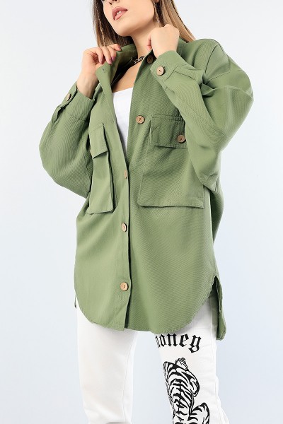 Haki Yeni Sezon Bayan Gabardin Tasarım 76050
