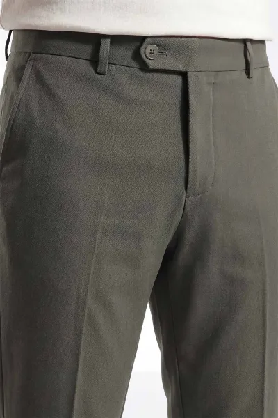 Haki Yeni Sezon Cep Detaylı Likralı Erkek Pantolon 450106