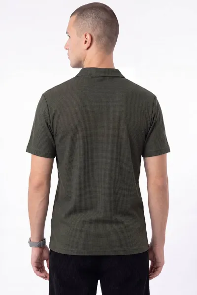 Haki Yeni Sezon Polo Yaka Erkek Tişört 475611