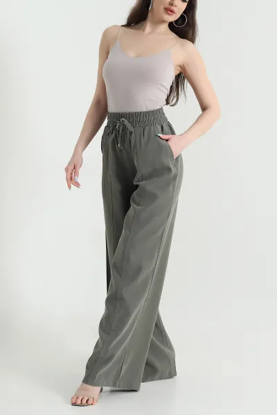 Haki Yeni Sezon Tensel Kadın Pantolon 449438