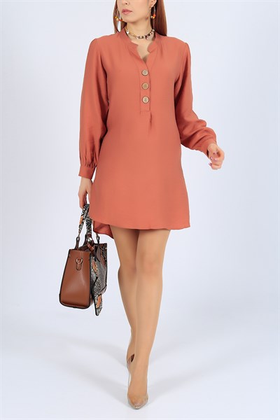 Hakim Yaka Somon Aerobin Kumaş Tunik 26506B