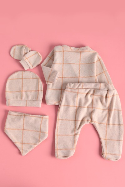 Hardal (0-6 Ay) Nakışlı Erkek Bebe Takım 223417