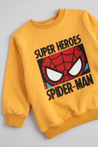Hardal (1-5 Yaş)  Super Heroes  Baskılı 2 İp İçi Şardonlu  Erkek Çocuk 2'li Takım 497099