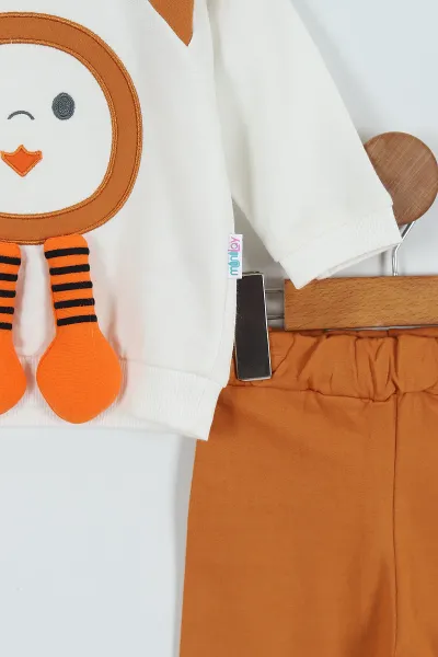 Hardal (3-18 Ay) Penguen Nakışlı Erkek Bebek Takım 288890