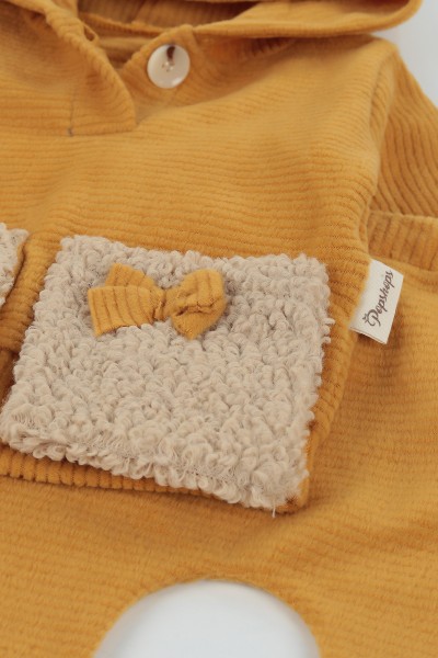 Hardal (6-18 ay) Peluş Cepli Kız Çocuk Takım 132706