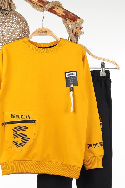 Hardal (7-10 Yaş) Brooklyn Baskılı Erkek Çocuk Takım 142528
