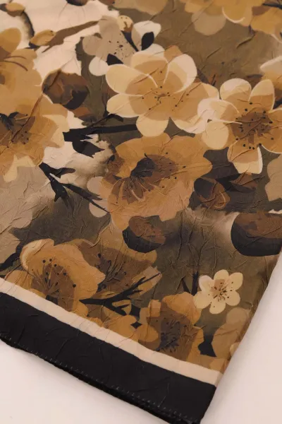 Hardal 75x180 Cm Our Fashion Dijital Baskılı Desenli Bambu Kraş Şal 408696