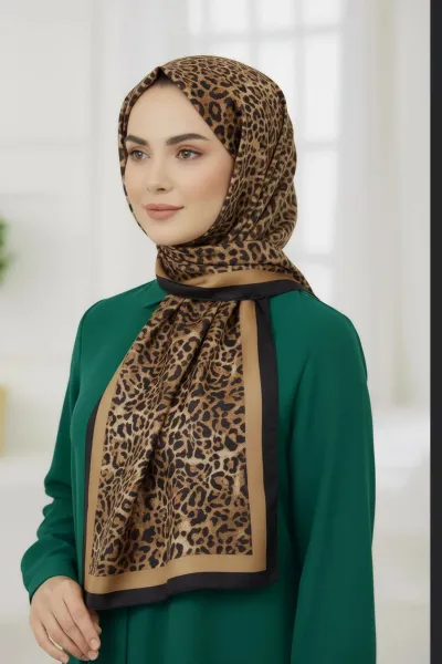 Hardal 75x180 Cm Our Fashion Dijital Baskılı Leopar Desenli Soft Şal 408634