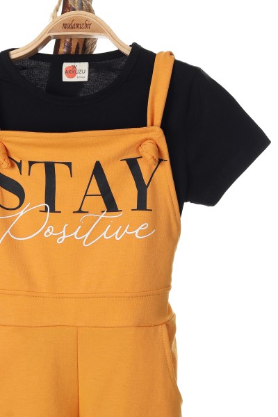 Hardal (8-12 Yaş) Stay Positive Baskılı Kız Çocuk Tulum 165997