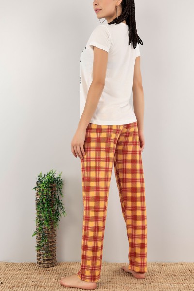 Hardal Baskılı Bayan Pijama Takımı 123044