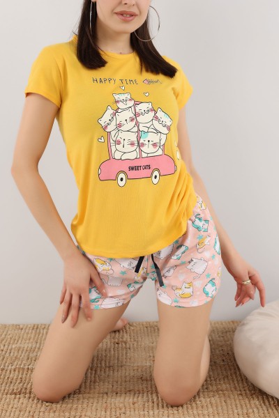 Hardal Baskılı Bayan Pijama Takımı 165707