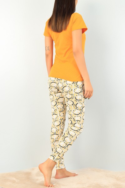 Hardal Baskılı Bayan Pijama Takımı 73585